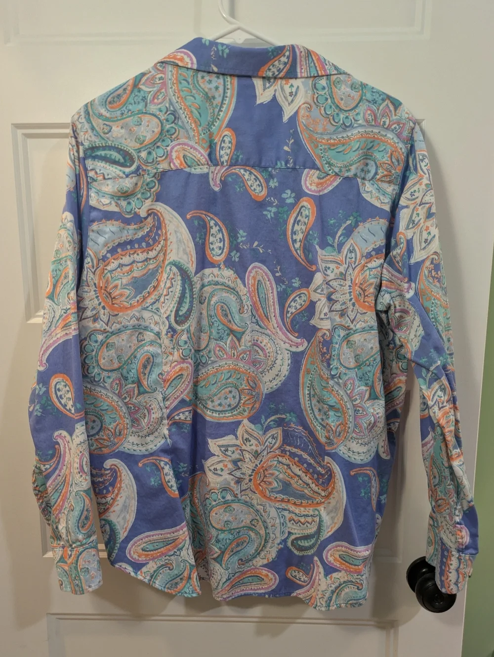 Ruby Rd. Paisley, Periwinkle, Button-Up Shirt - Picture 7 of 10
